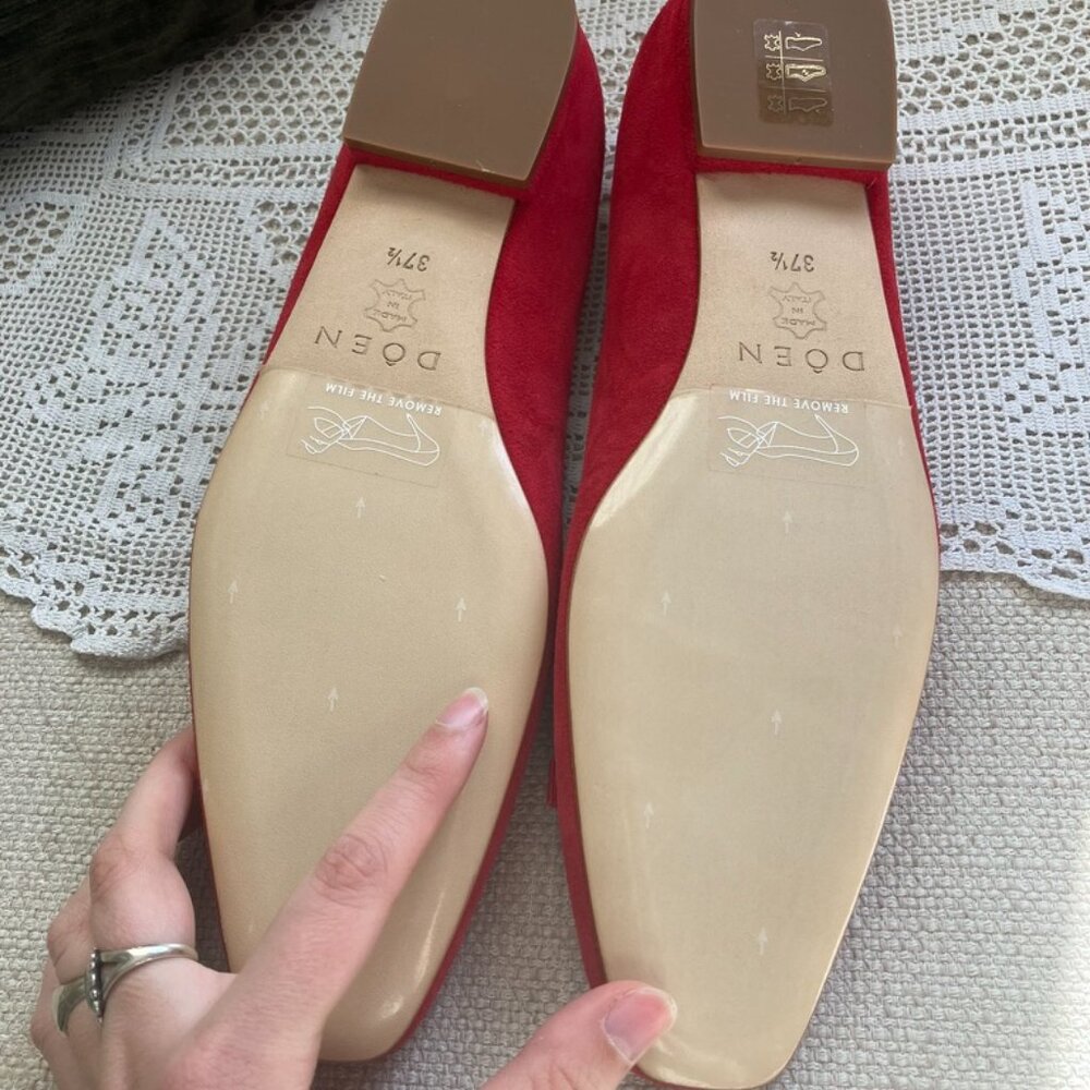 Doen Odette Ballet Flat - Rouge Suede - Picture 4 of 4